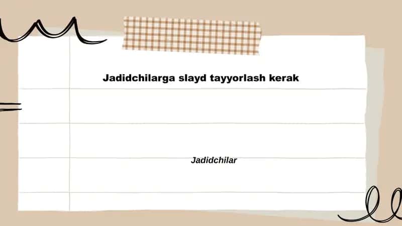 Jadidchilik Taʼlim Usullari 1