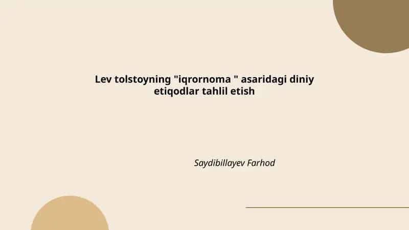 Iqrornomaning asosiy diniy g‘oyalari 1