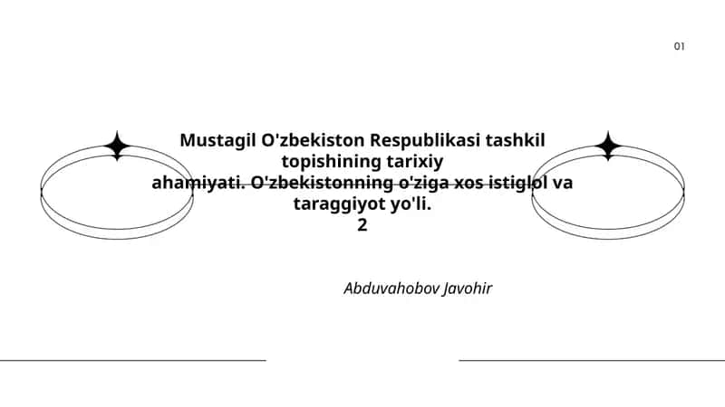 Mustagil O'zbekiston Respublikasi tashkil topishining tarixiyahamiyati 1