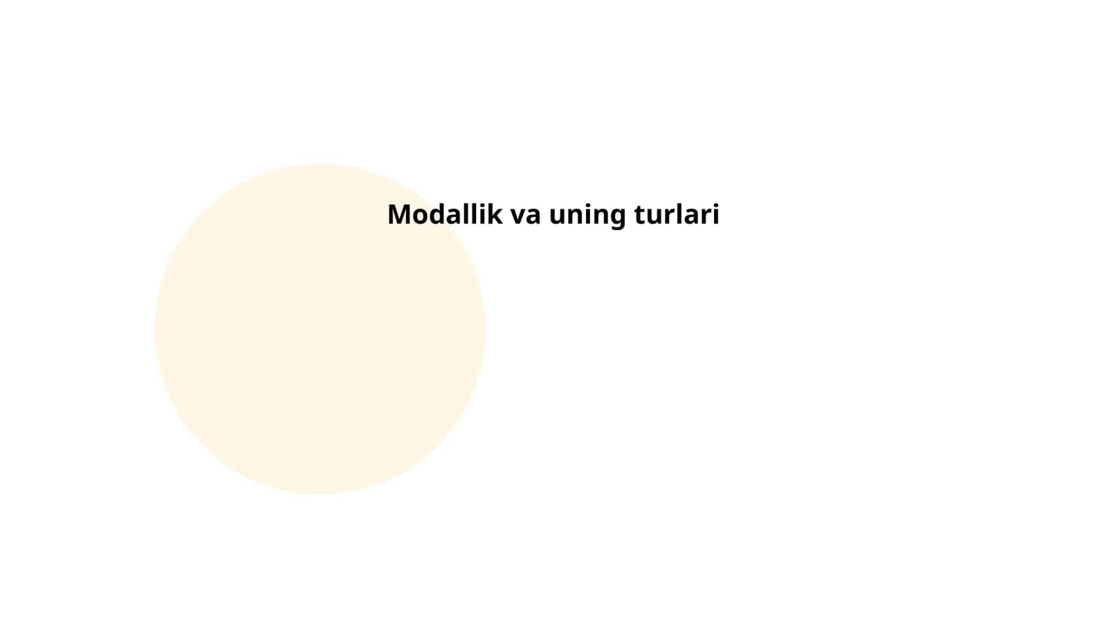 Modallik va uning turlari 1