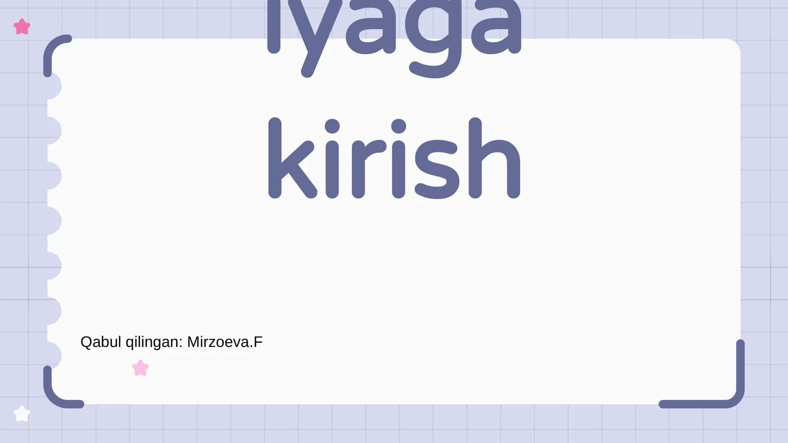 Innovatsiyaga kirish 1
