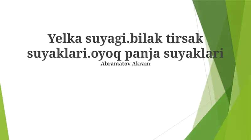 Bilak suyaklari 1