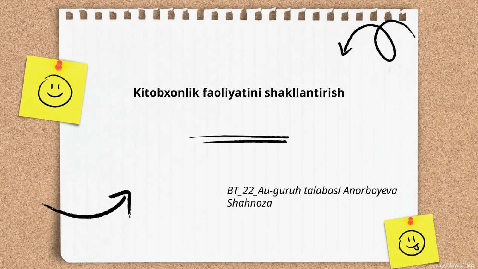 Kitobxonlik faoliyatini shakllantirish 1