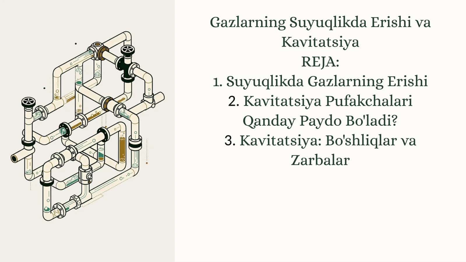 Gazlarning Suyuqlikda ErishivaKavitatsiya 1