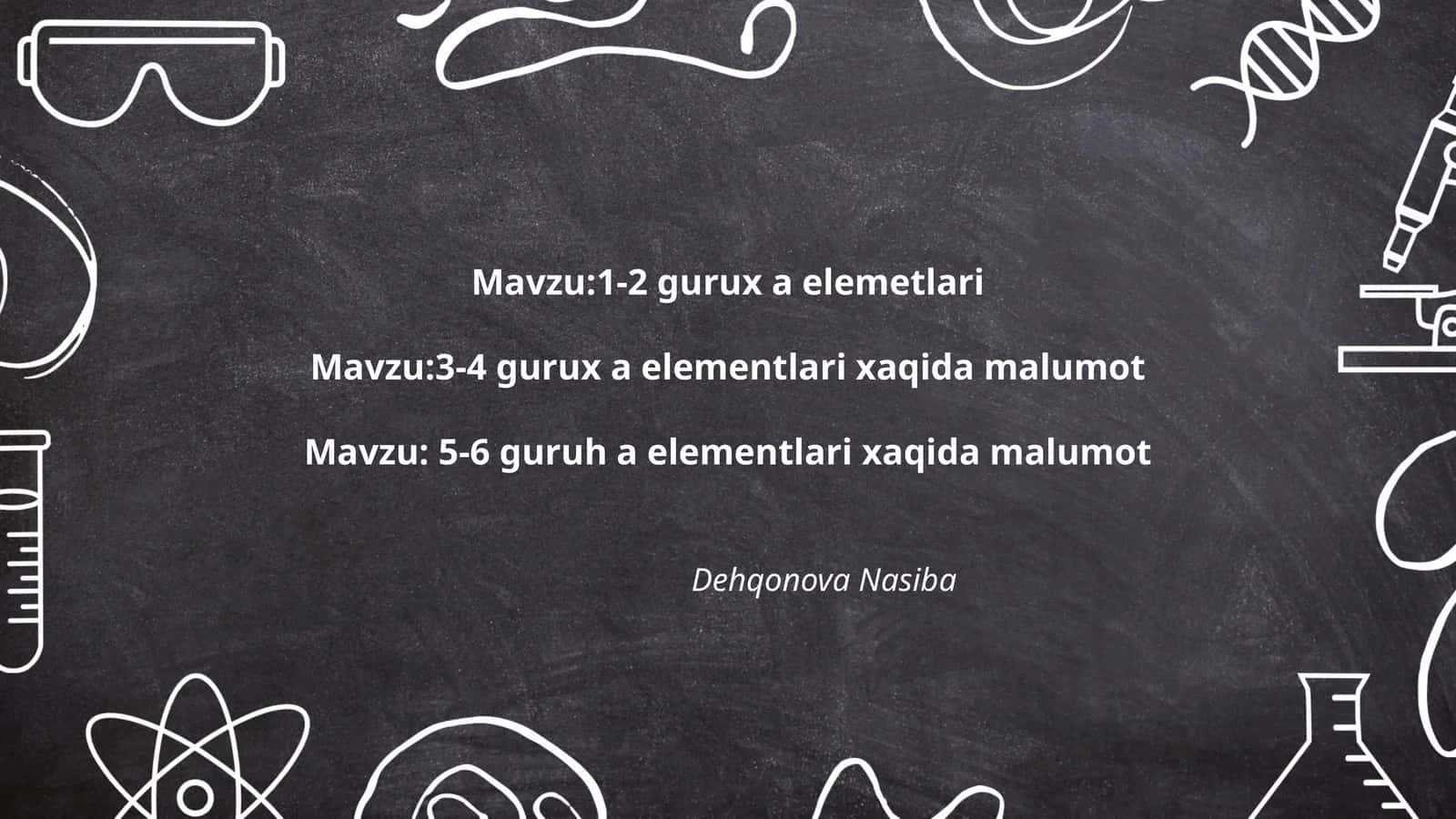 1-guruh A elementlari kimyoviy xossalari 1