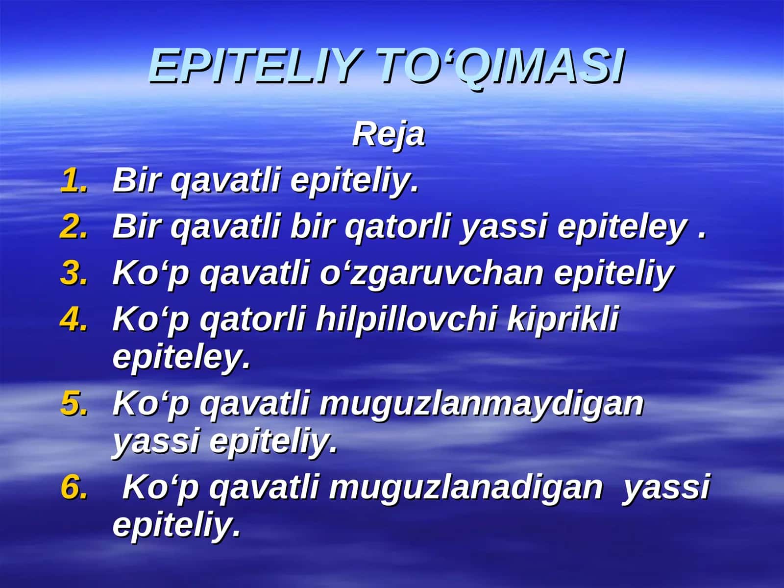 EPITELIY TО‘QIMASI 1