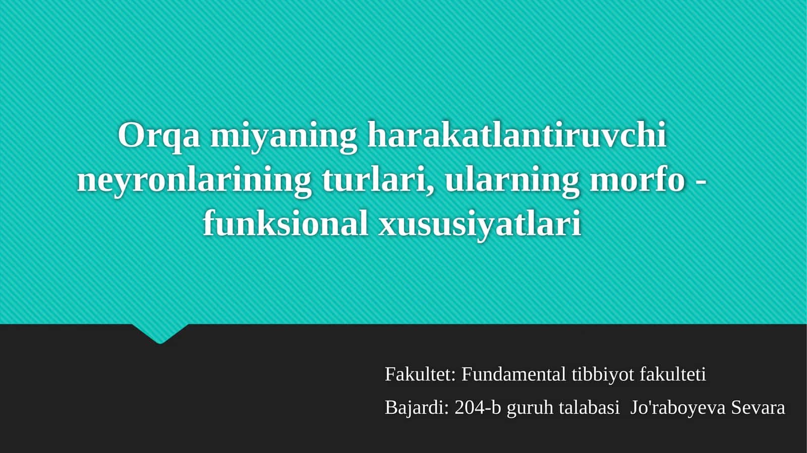 Orqa Miyaning Harakatlantiruvchi Neyronlari 1