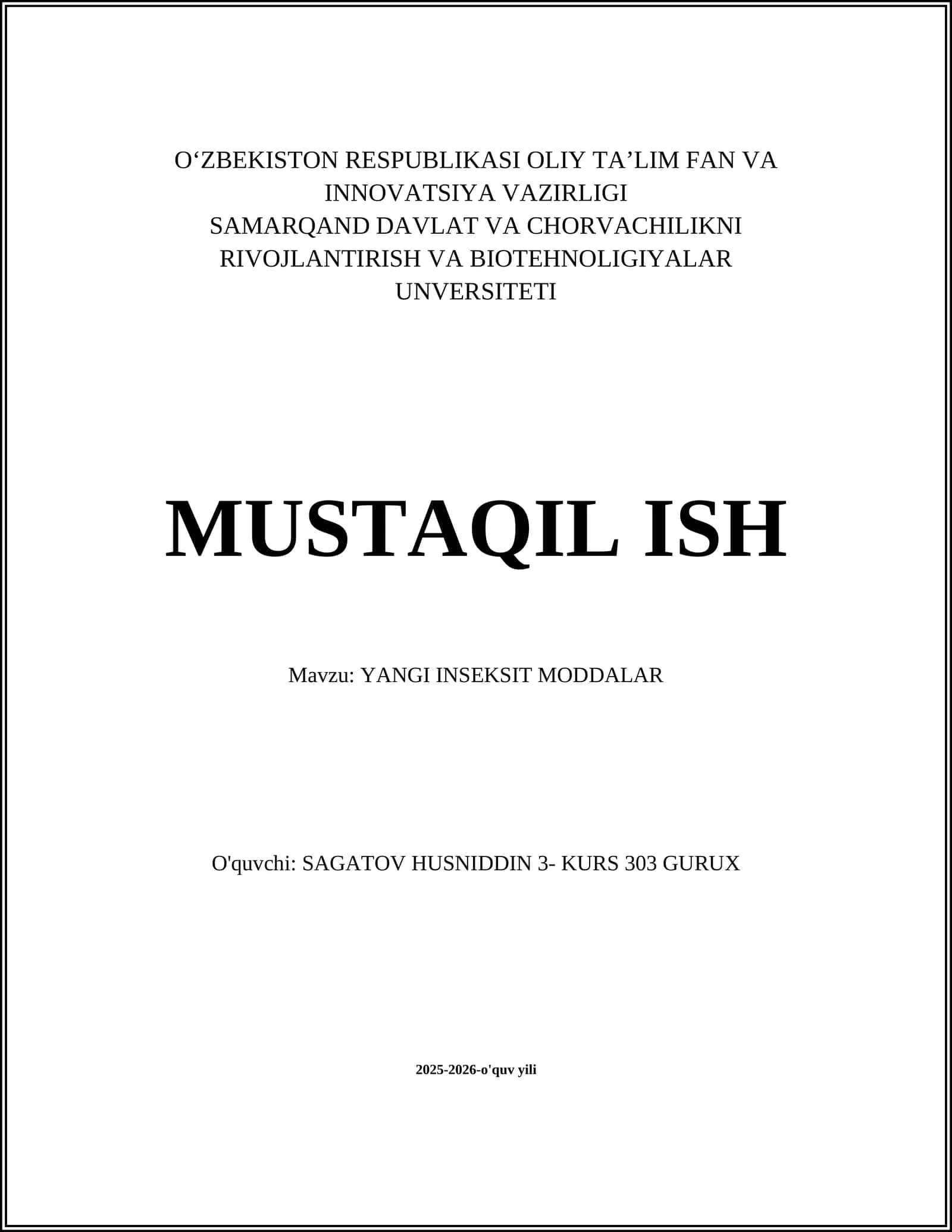 YANGI INSEKSIT MODDALAR 1