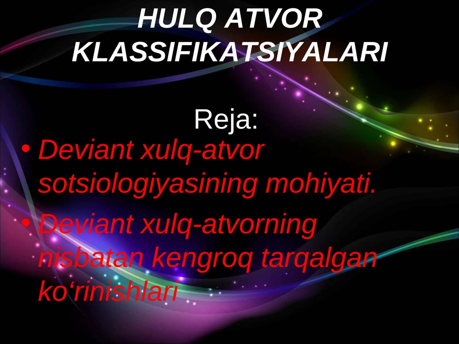 HULQ ATVOR KLASSIFIKATSIYALARI 1
