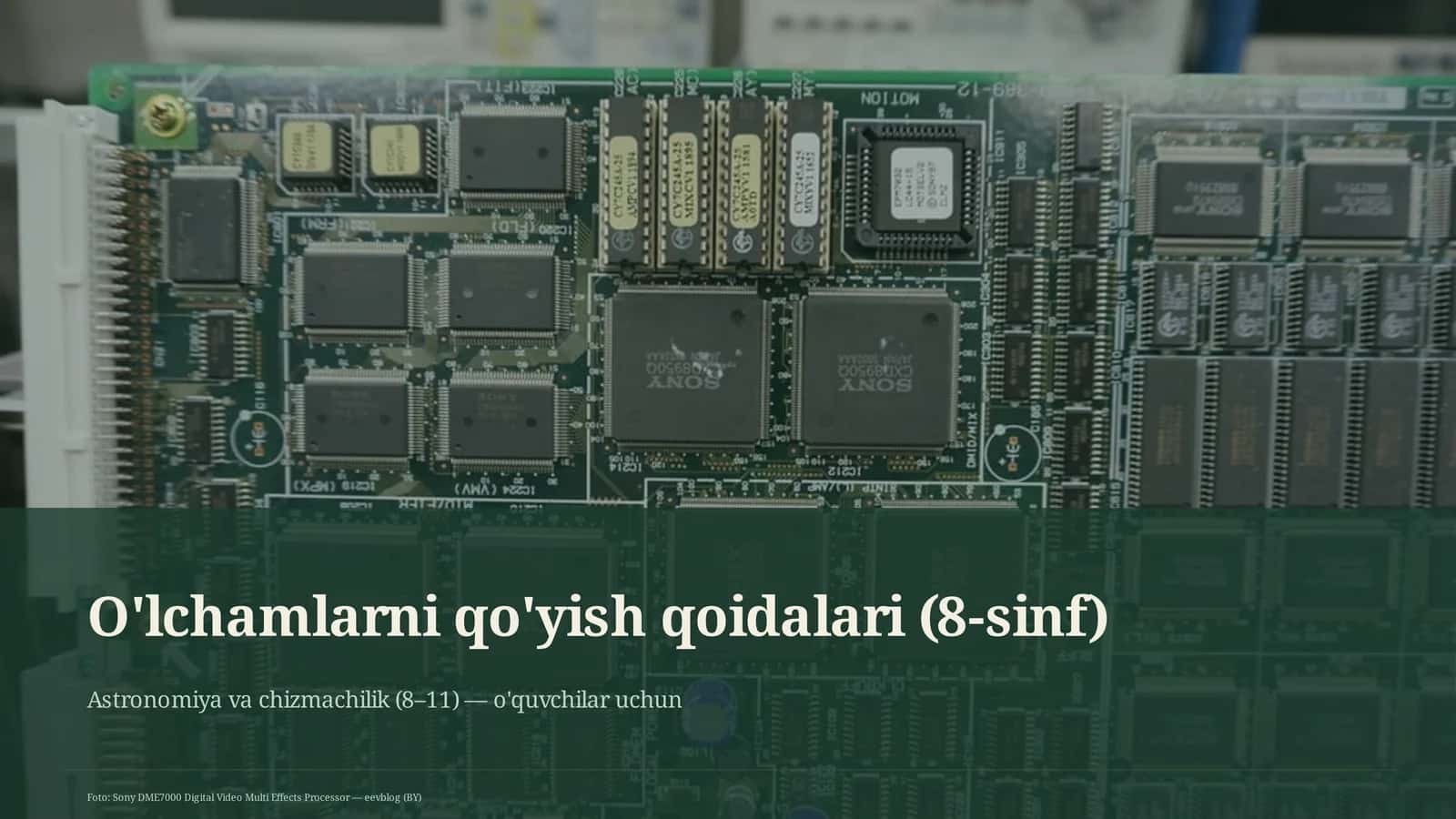 O'lchamlarni qo'yish qoidalari (8-sinf) 1