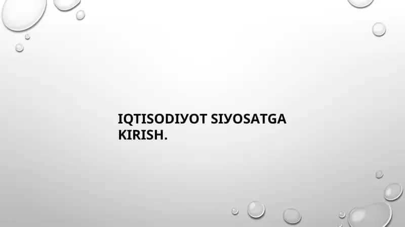 IQTISОDIУОT SIУОSАTGА 1