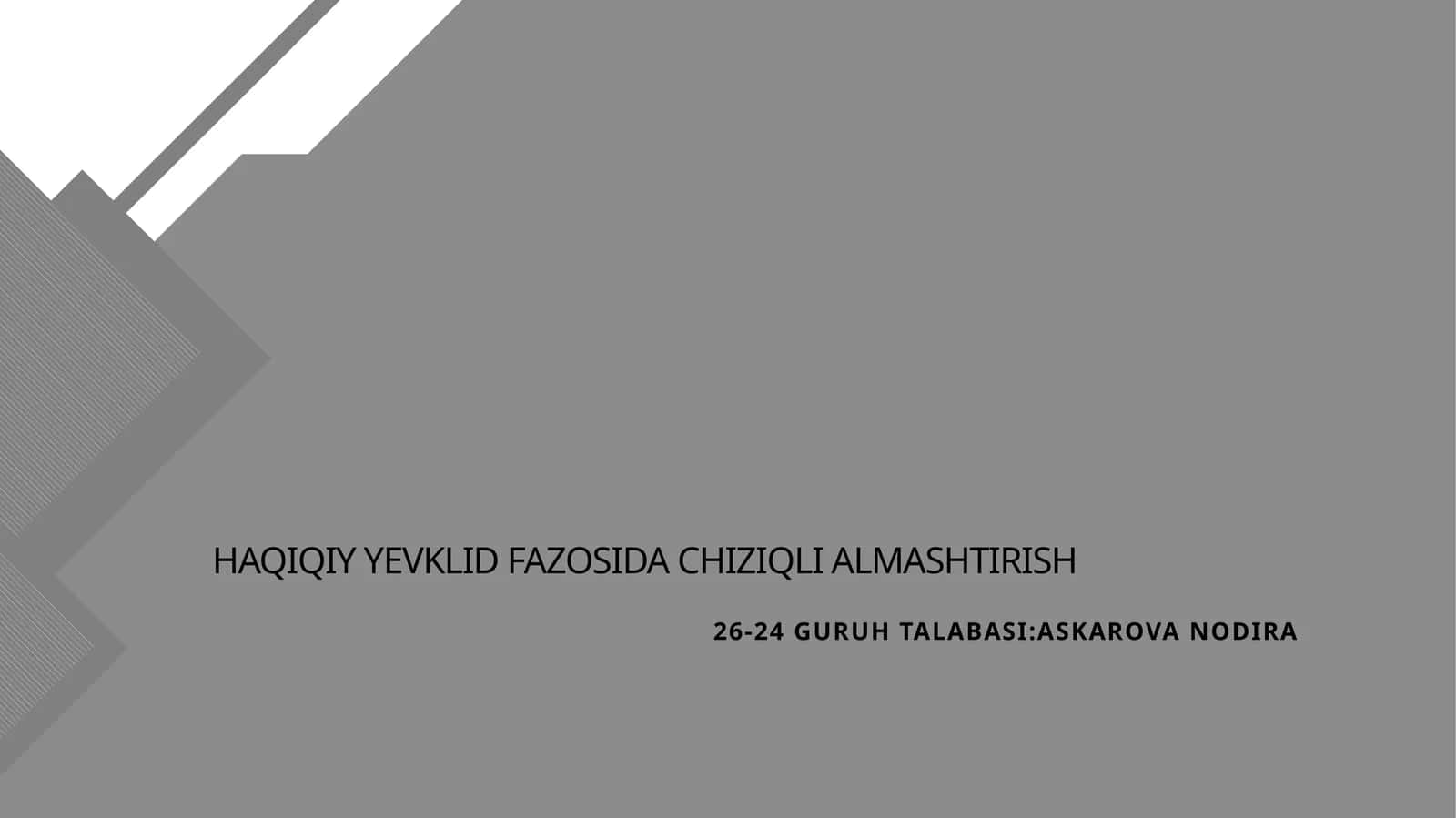 IBOB.CHIZIQLI FAZO 1