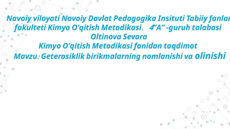 Kimyo Oʻqitish Metodikasi 1