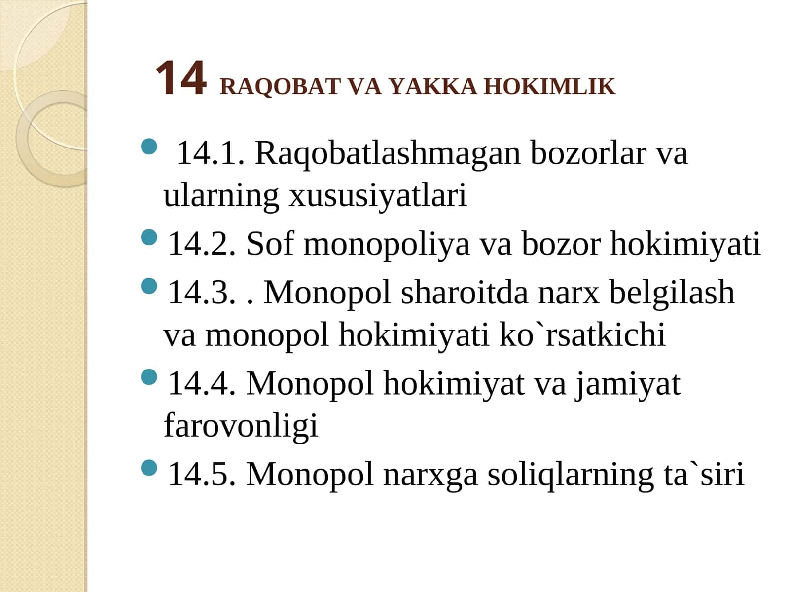 Raqobat va Monopoliya Tushunchasi 1