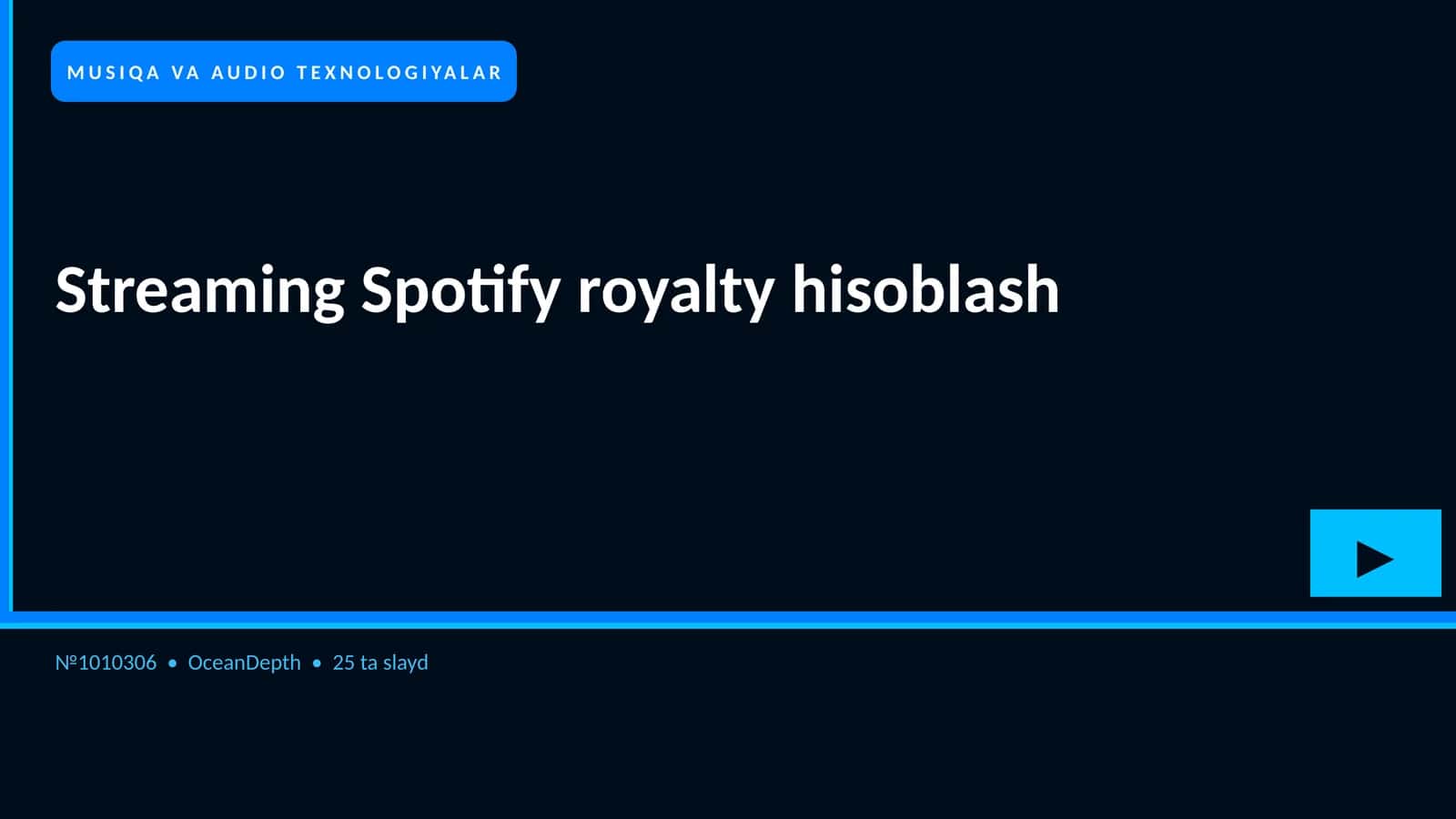 Streaming Spotify royalty hisoblash 1