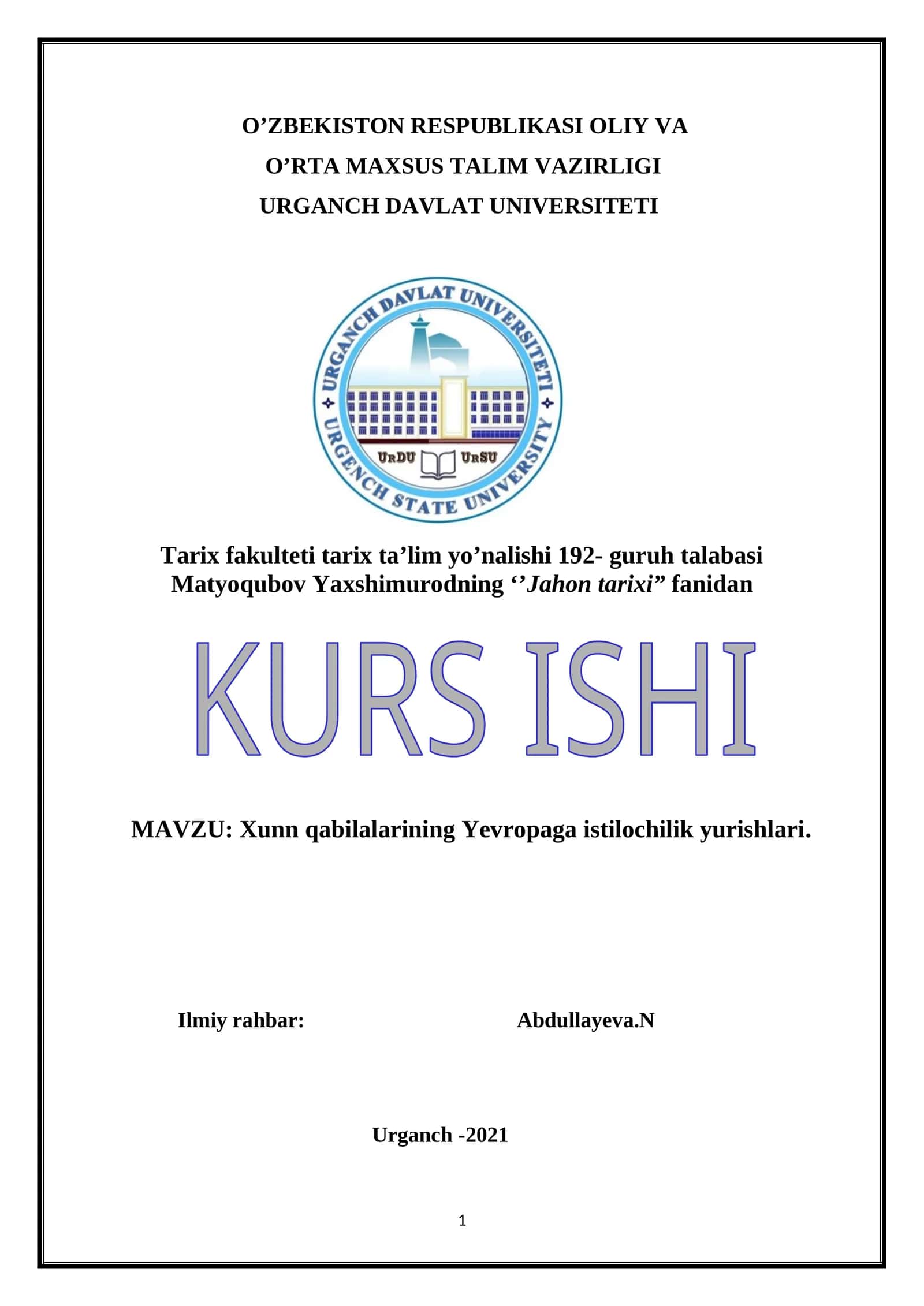 Xunn qabilalarining Yevropaga istilochilik yurishlari 1