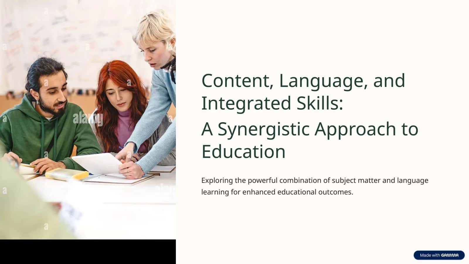 Content, Language, and Integrated Skills: A Synergistic Approach to Education 1