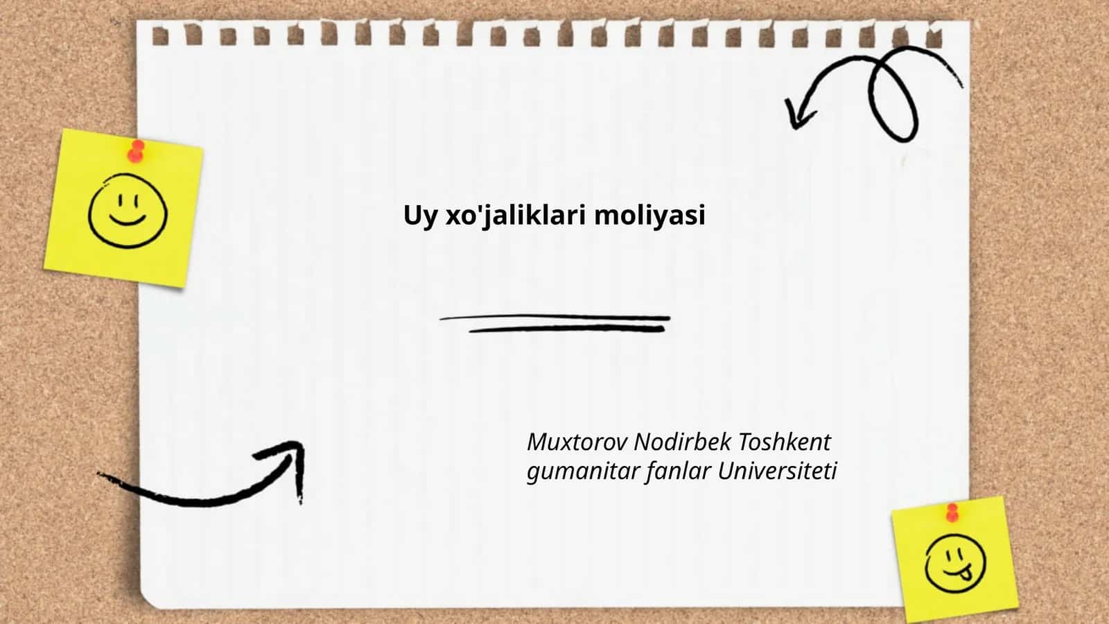 Uy xo'jaliklari moliyasi 1