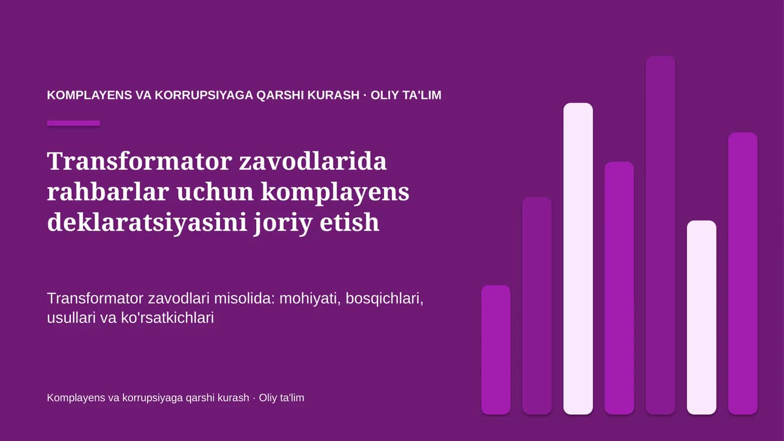 transformator zavodlarida rahbarlar uchun komplayens deklaratsiyasini joriy etish 9092 1