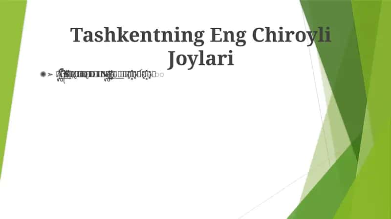 Tashkentning Eng Chiroyli Joylari 1