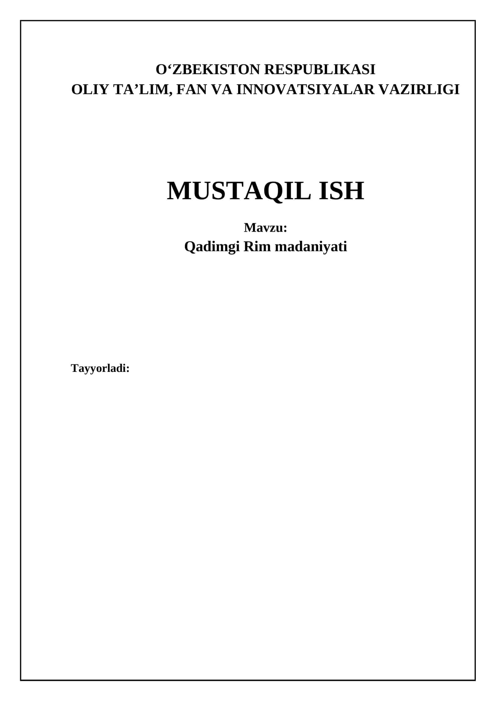 Qadimgi Rim Madaniyati 1
