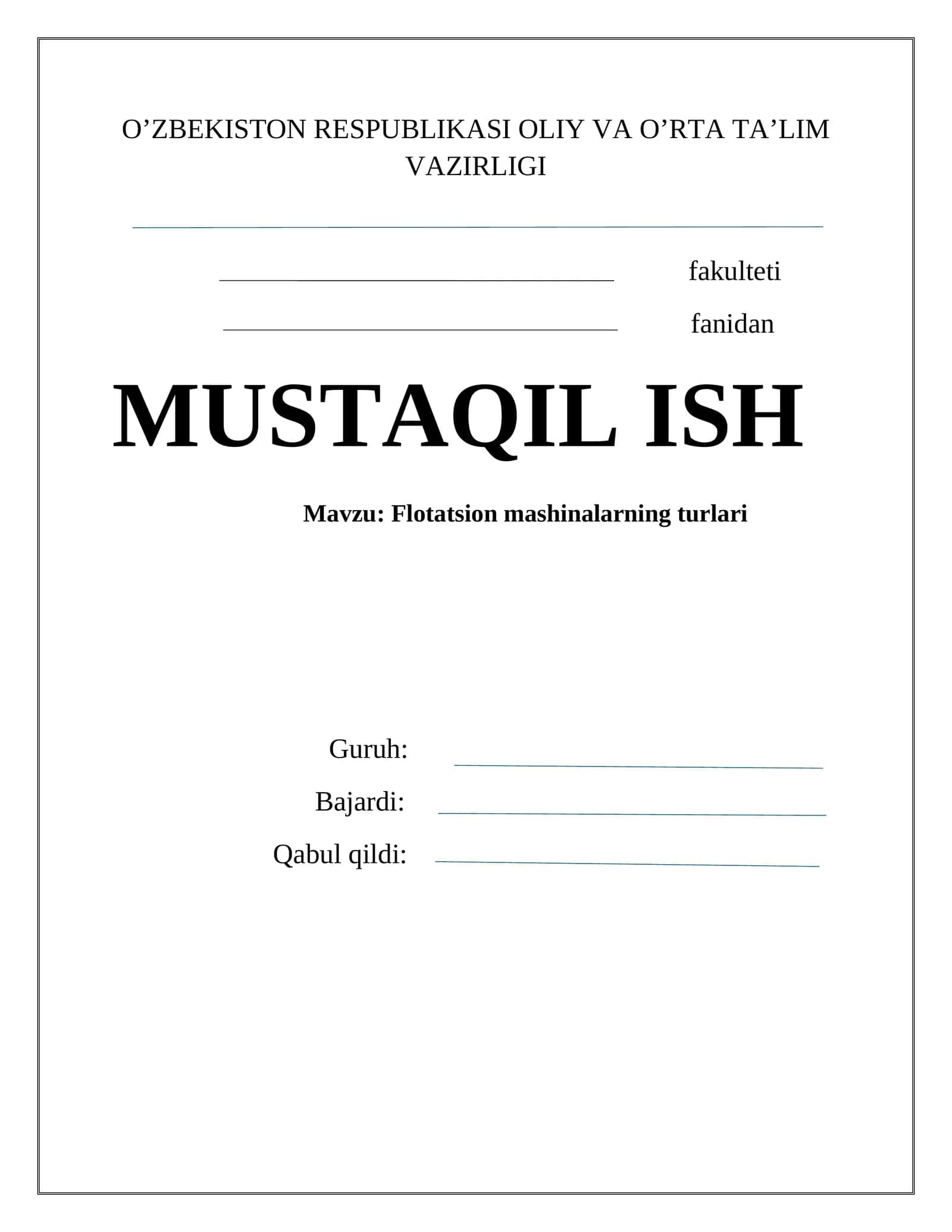 flotatsiya mashinalarining turlari 1