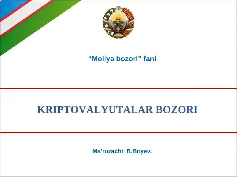 KRIPTOVALYUTALAR BOZORI