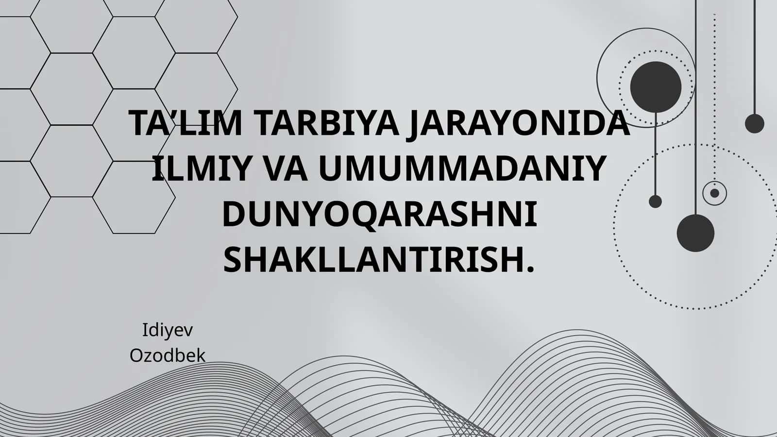Dunyoqarash tushunchasi va uning turlari 1