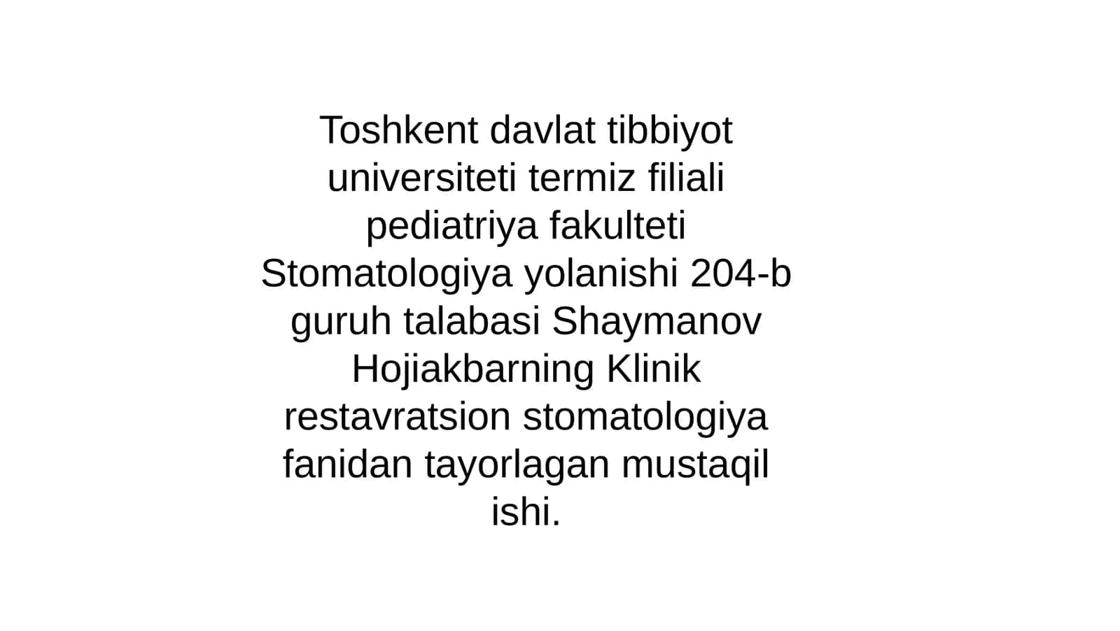 Klinik restavratsion stomatologiya 1