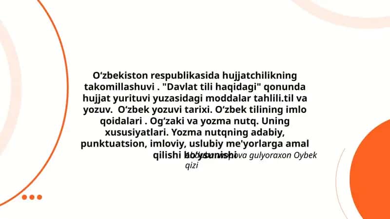 Hujjatchilikning takomillashuvi