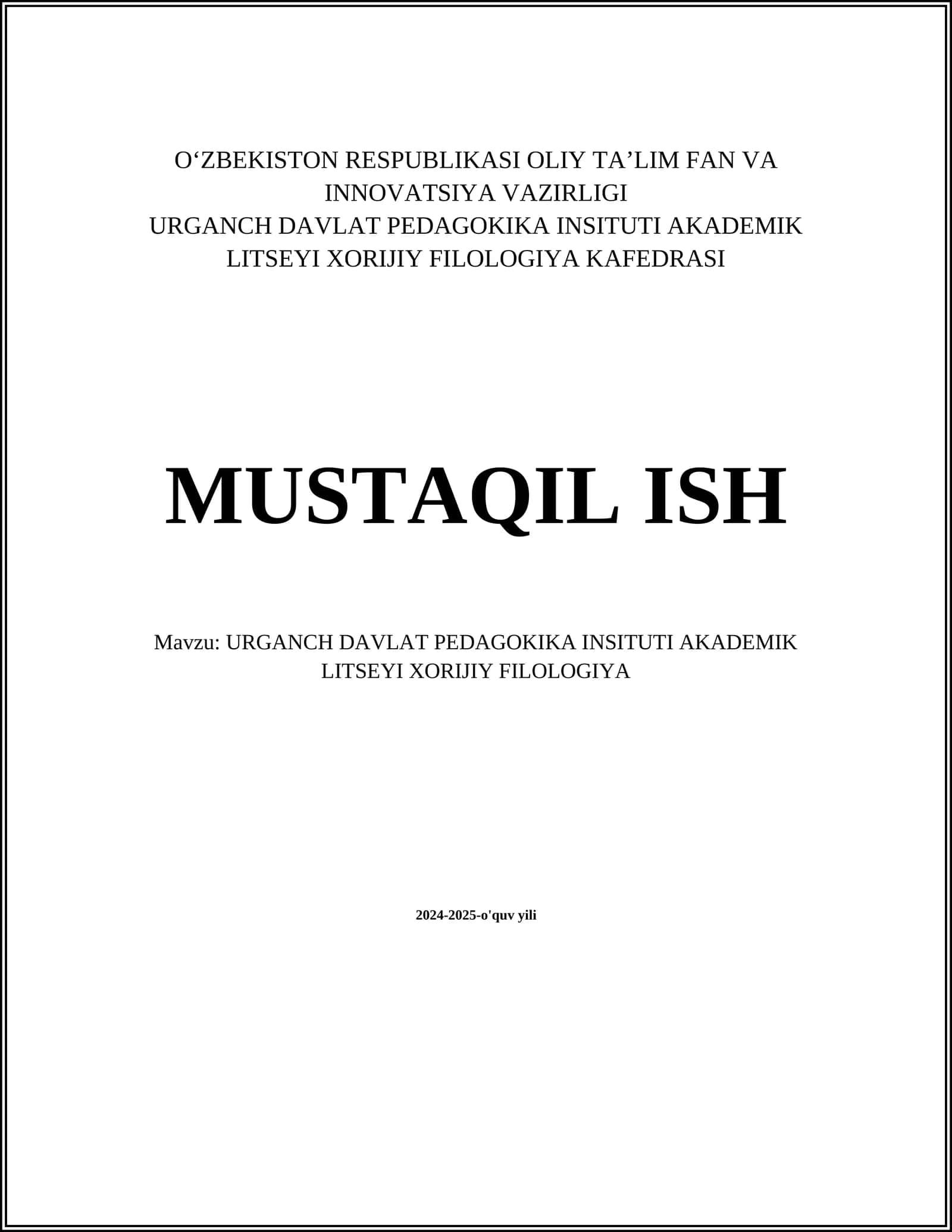 Xorijiy til o'qitish metodikasi 1