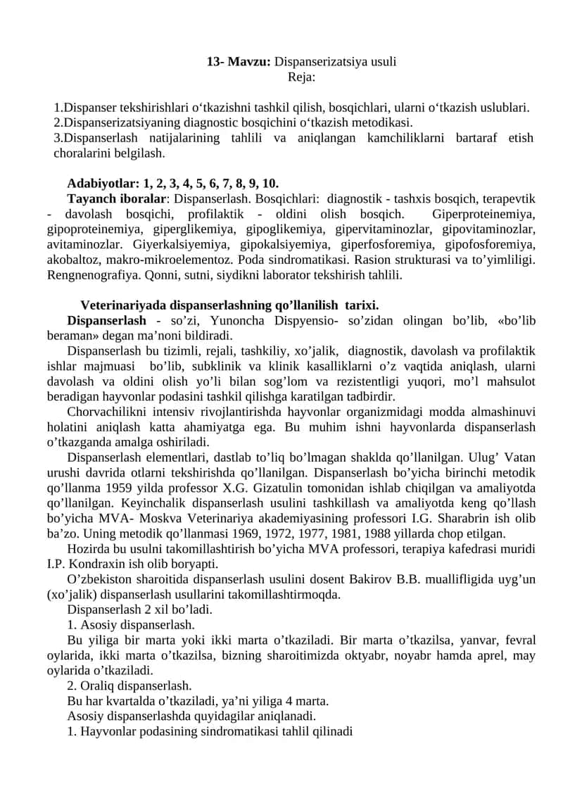 Dispanserizatsiya usuli 1