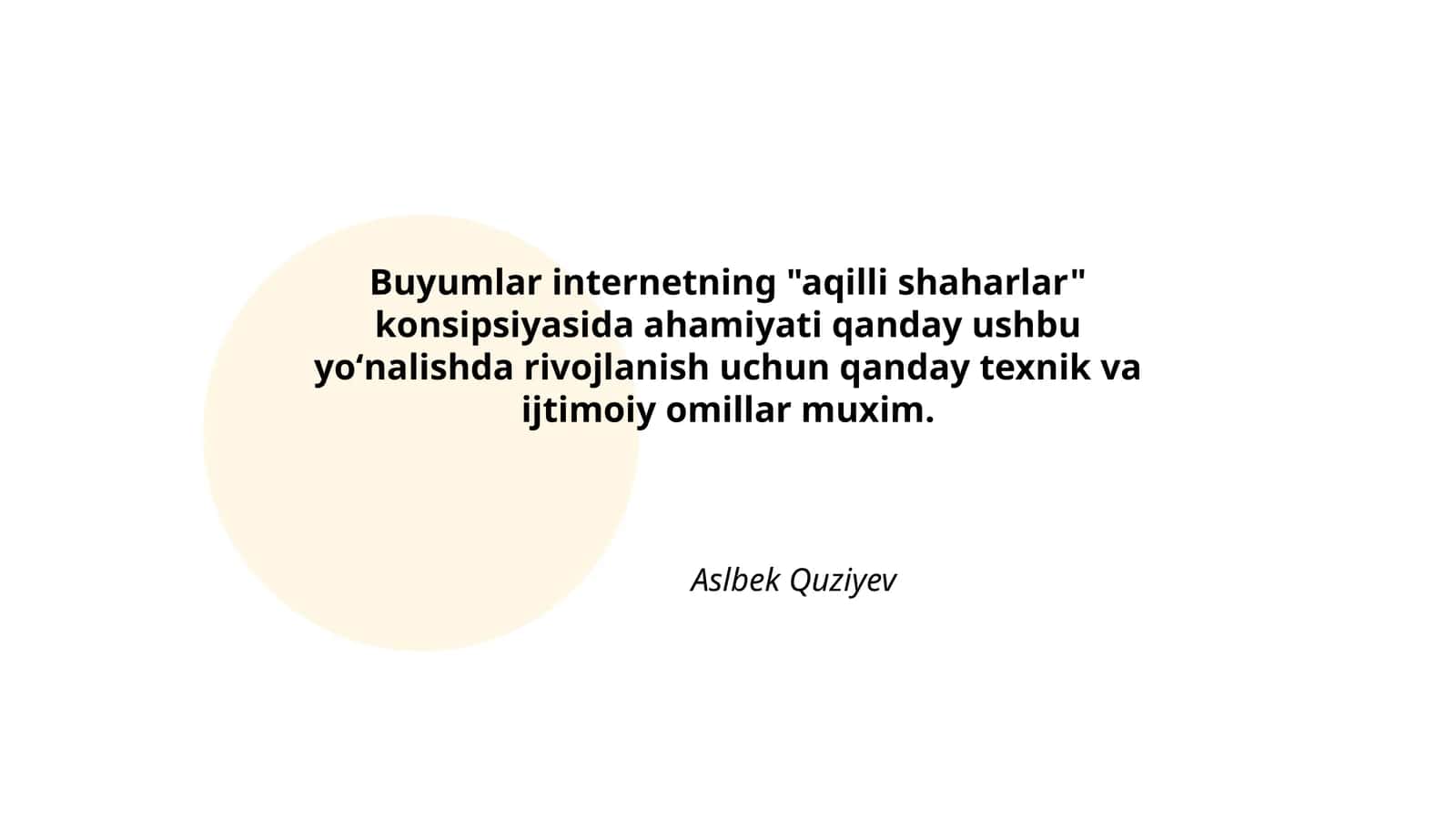 Buyumlar internet va aqlli shaharlar 1
