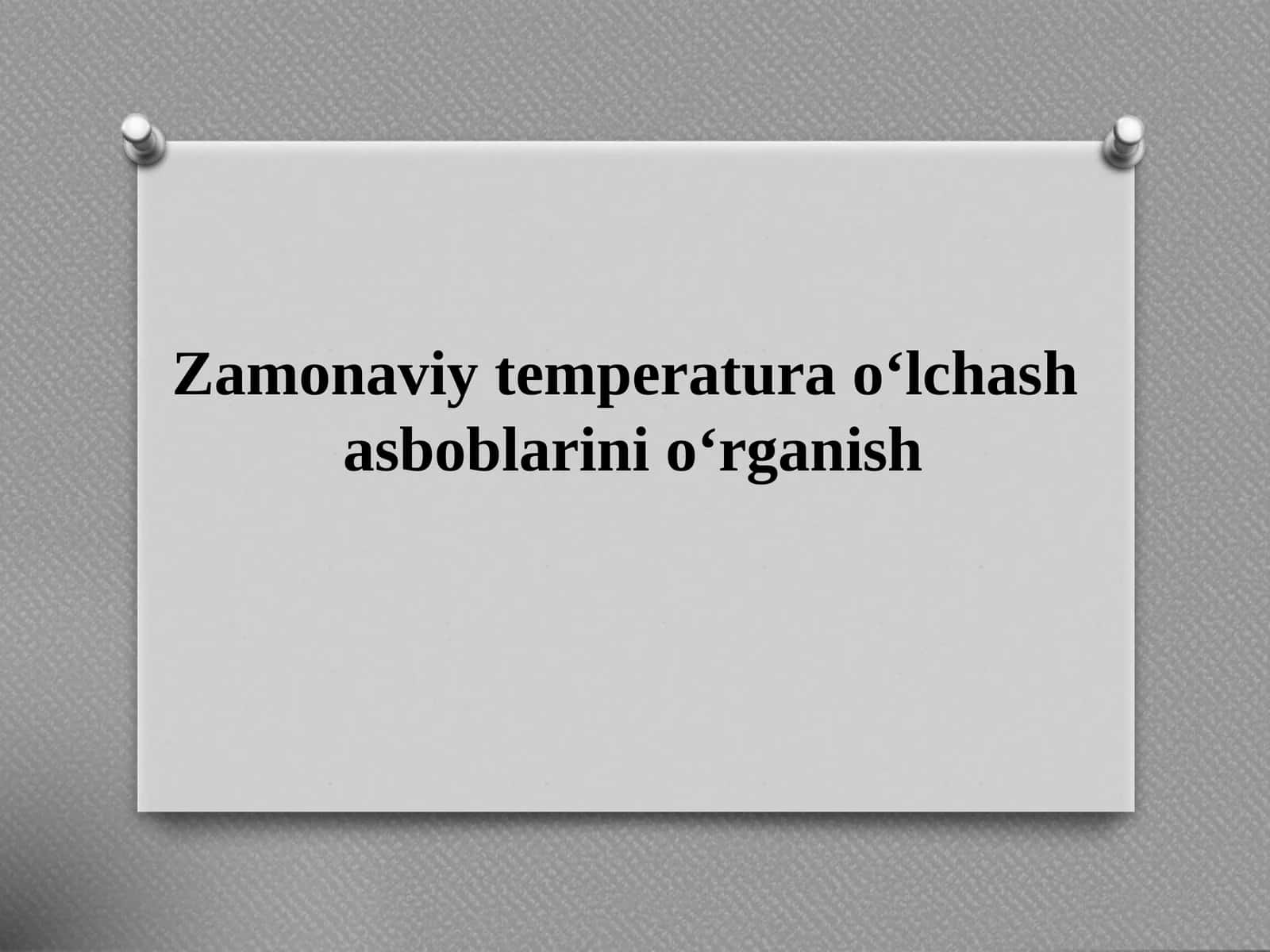 Suyuqlikli termometrlar 1
