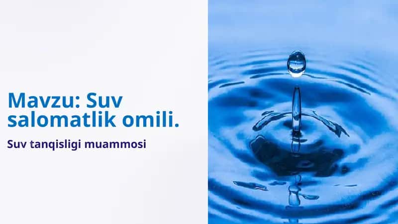 Suv salomatlik omili. 1