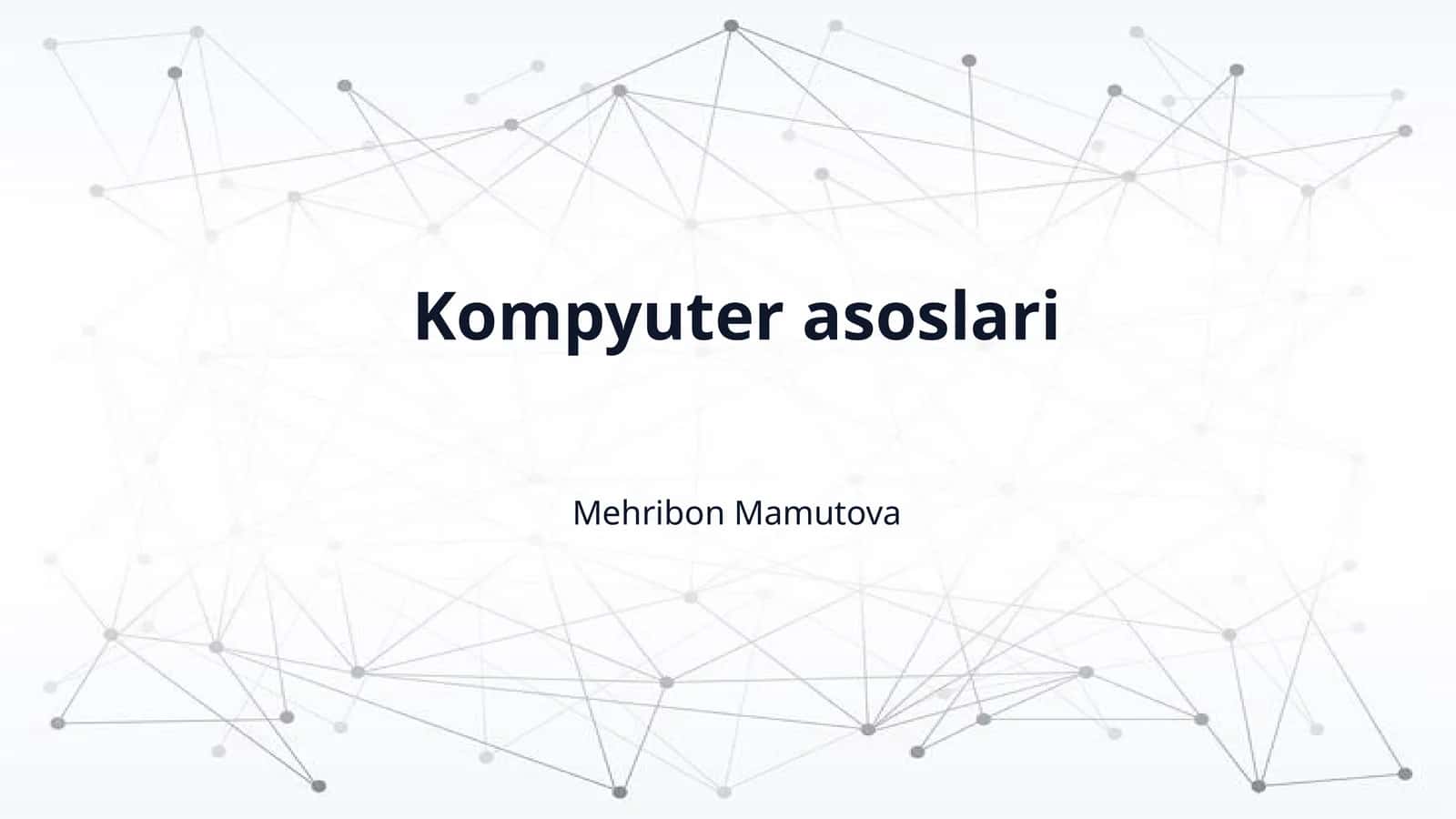 Kompyuter asoslari 1