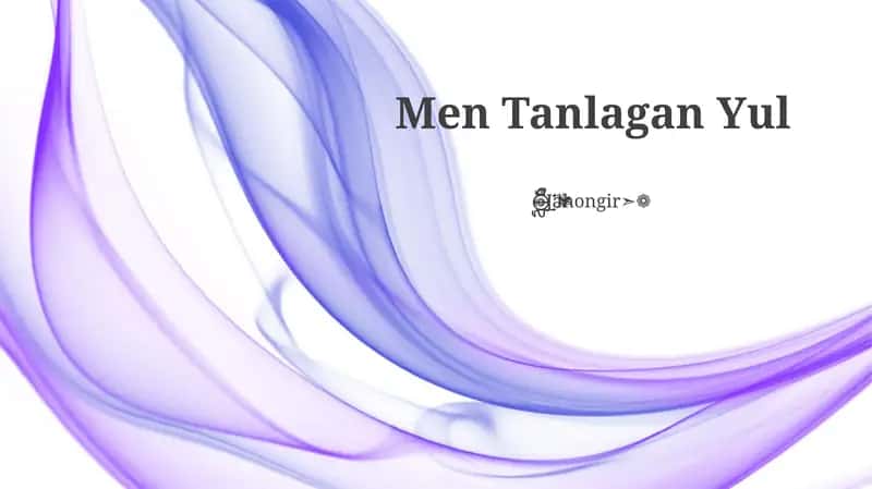 Men Tanlagan Yul 1