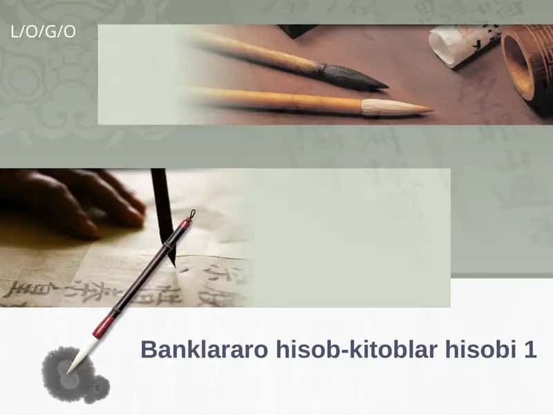 Banklararo hisob-kitoblar hisobi 1 1