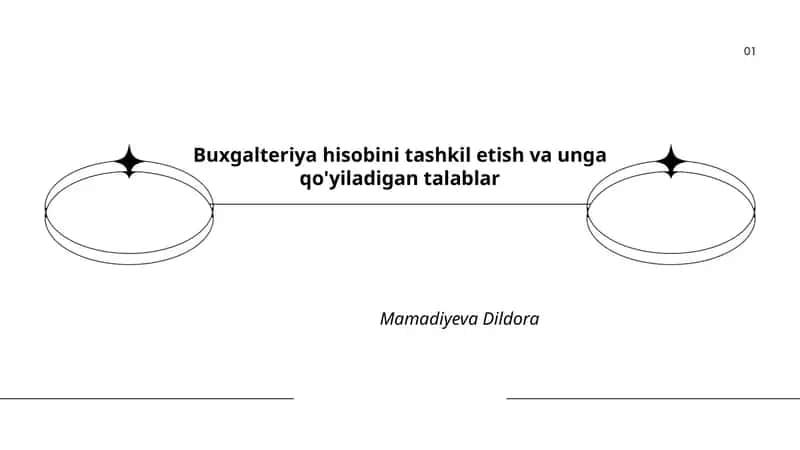 Buxgalteriya hisobini tashkil etish va unga qo'yiladigan talablar 1