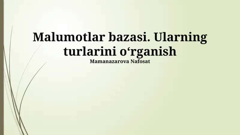 Graf ma'lumotlar bazalari 1