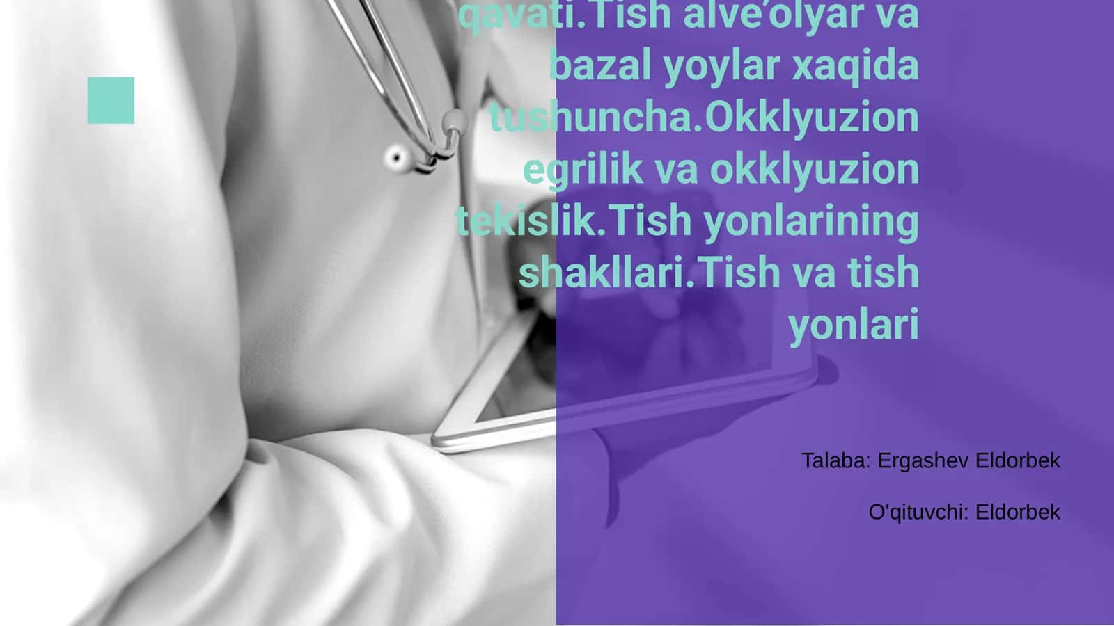 Og’iz bushlig’ining shilliq qavati 1
