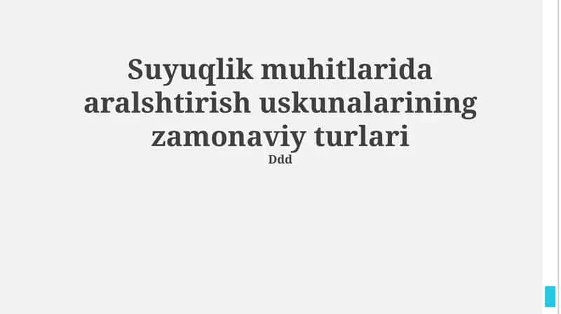 Zamonaviy suyuq muhitda aralashtirish uskunalarining turlari 1