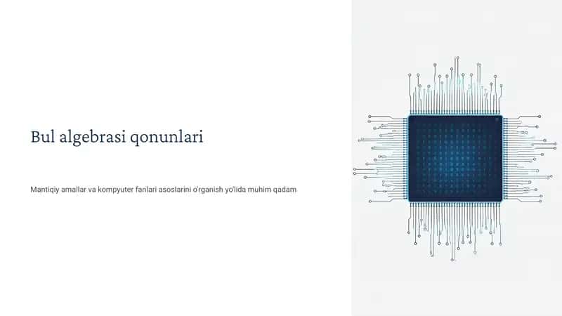 Bul algebrasi qonunlari 1