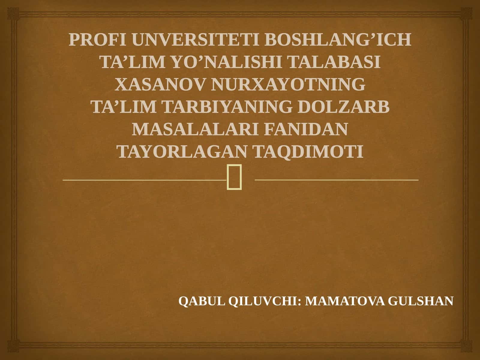 Ta’lim jarayonida milliy qadriyatlarning o‘rni 1
