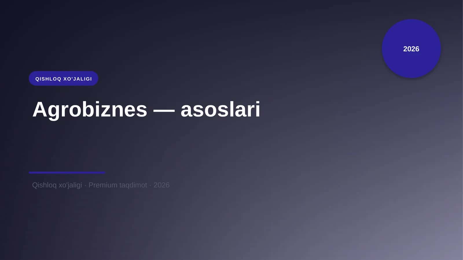 Agrobiznes — asoslari 1