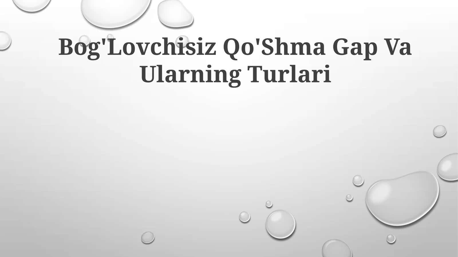Bog'Lovchisiz Qo'Shma Gap Va Ularning Turlari 1