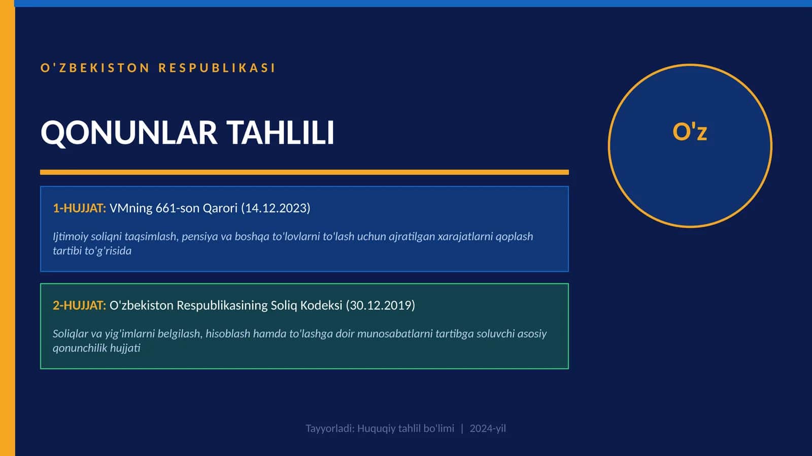 Qonunlar tahlili 1