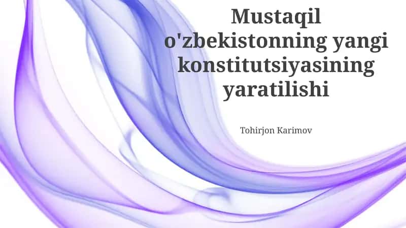 Konstitutsiya loyihasi 1992-yil 1
