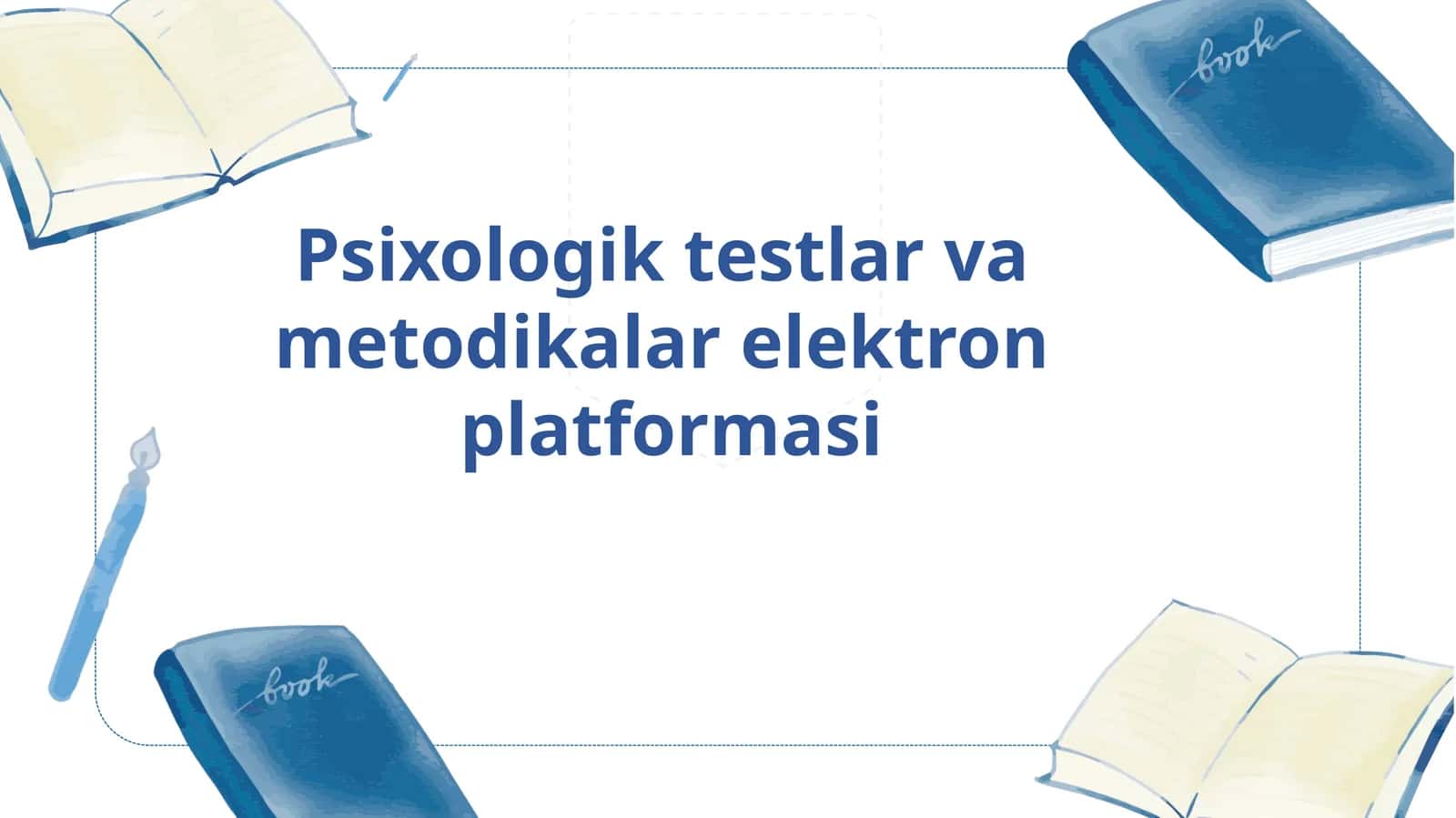 Psixologik testlar va  metodikalar elektron  platformasi slayd 1