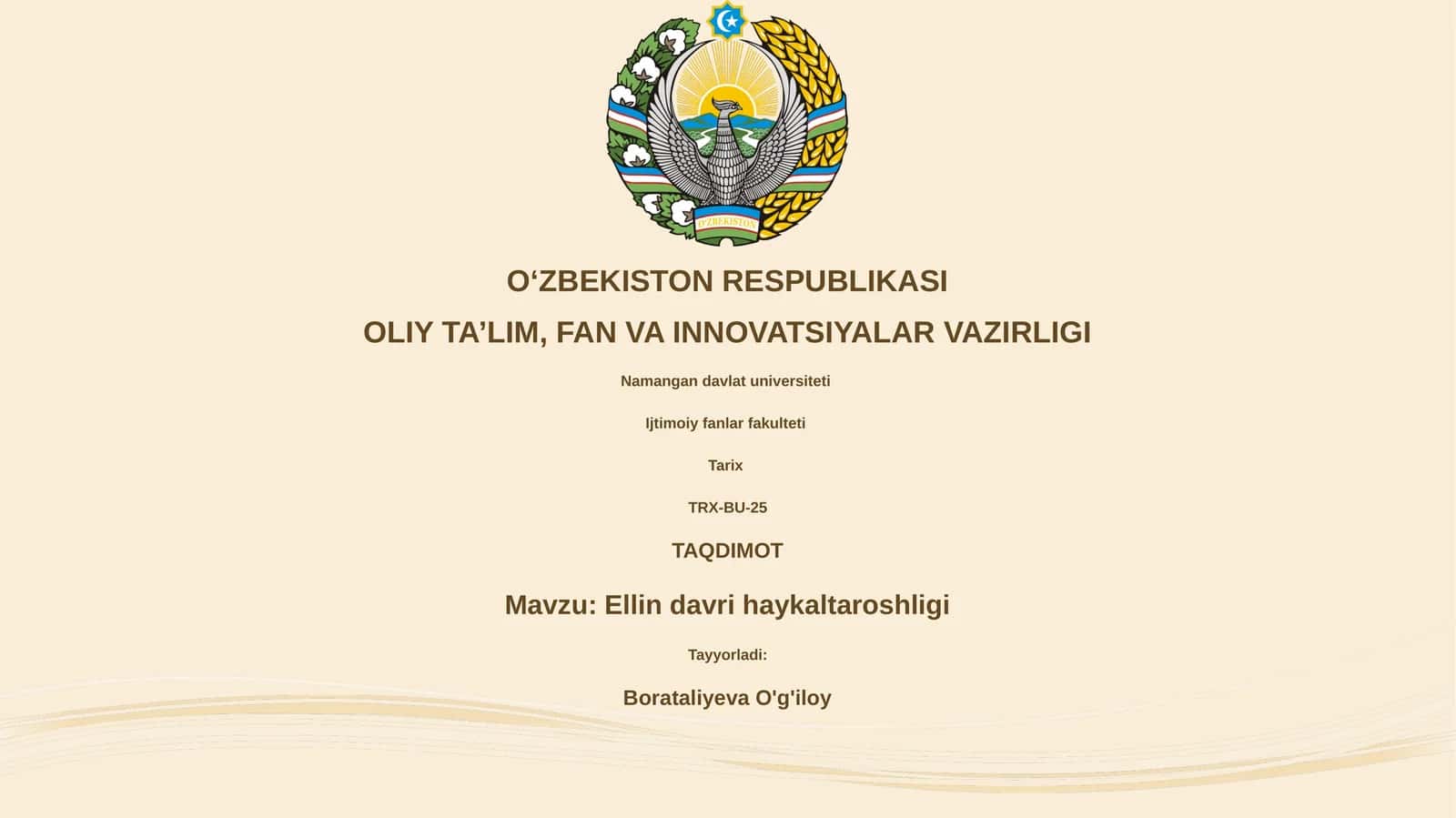 Ellin davri haykaltaroshligi 1